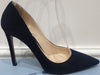 PRADA MILANO Midnight Navy Blue Suede Pointed Toe Stiletto Pumps Court Shoes UK5