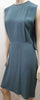 MARNI Dusky Blue Silk Sleeveless Pleated Draped Open Rear Evening Dress 40 UK8