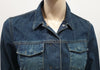 FARHI NICOLE FARHI Blue Cotton Collared Concealed Popper Casual Denim Jacket 12