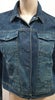 FARHI NICOLE FARHI Blue Cotton Collared Concealed Popper Casual Denim Jacket 12