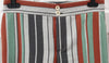 CHLOE Multi Colour Striped Cotton Blend Twill Wide Leg Trousers Pants FR36 UK8