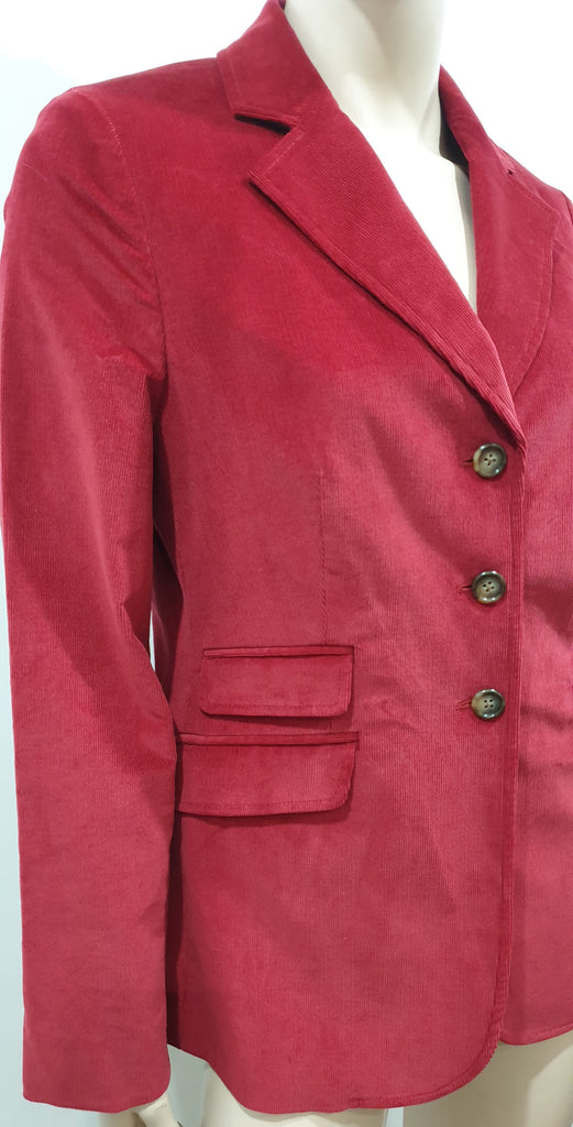 BROOKS BROTHERS 346 Red Cotton Blend Fine Corduroy Casual Blazer Jacket UK10