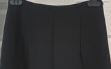 GEORGE KEBURIA Black With Green & Black String Detail Wide Leg Trousers Pants M