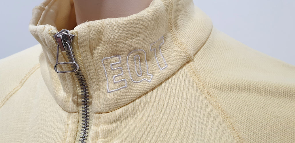 EQT EQUIPMENT ADIDAS Pale Yellow Long Length Zipper Sweater Sweatshirt Top 10