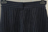 PETER PILOTTO Navy Blue Metallic Sparkle Pinstripe Wide Leg Crop Trousers Pants