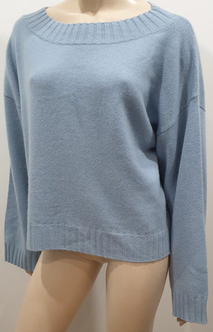 AMINA RUBINACCI Grey Wool Blend Textured Zip Hemline Jumper Sweater Top I42 UK10