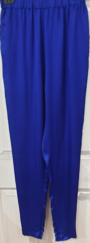 LANVIN Hiver 2005 Dark Navy Blue Velvet Pleated Short Skirt UK12 EU40