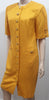 LOUIS FERAUD Mustard Yellow Gold Button Fastened Short Sleeve Shirt Coat Dress