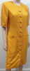 LOUIS FERAUD Mustard Yellow Gold Button Fastened Short Sleeve Shirt Coat Dress