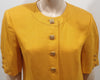 LOUIS FERAUD Mustard Yellow Gold Button Fastened Short Sleeve Shirt Coat Dress