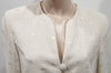 AKRIS Made In Switzerland Cream Sequin Stitched Formal Evening Blazer Jacket 14