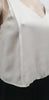 EILEEN FISHER Cream & Black 100% Silk V Neck Sleeveless Short Mini Slip Dress XS