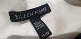 EILEEN FISHER Cream & Black 100% Silk V Neck Sleeveless Short Mini Slip Dress XS