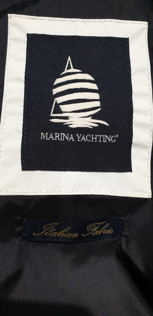 MARINA YACHTING Black Italian Fabric Funnel Neck Sleeveless Gilet Jacket 42 UK10