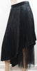 CHRISTOPHER KANE Black Metallic Silk Blend Pleated Net Underlay Midi Skirt UK10