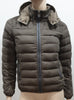 COLMAR Brown Duck Feather & Natural Down Detachable Hooded Puffer Jacket UK4