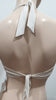 BONDI Cream & Gold Metallic Stitch Halter Neck Underwire Tie Top & Briefs M BNWT