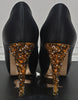 GINA BLACK Satin FANTASY SAFFRON LACE Peep Toe Platform High Sandals Shoes