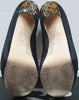 GINA BLACK Satin FANTASY SAFFRON LACE Peep Toe Platform High Sandals Shoes