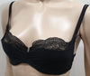 MAISON LEJABY PARIS Black Lace Delicate Crystal Detail Underwire Lingerie Bra 32D