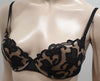 MAISON LEJABY PARIS Sand & Black Floral Lace Light Padded Underwire Lingerie Bra