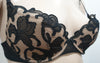 MAISON LEJABY PARIS Sand & Black Floral Lace Light Padded Underwire Lingerie Bra