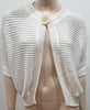 FABIANA FILIPPI White Cotton Chunky Loose Knit Short Batwing Sleeve Cardigan XL