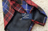 POLO RALPH LAUREN Menswear Burgundy Red & Blue Silk Check Plaid Dog Print Tie