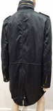 PAUL X PAUL SMITH Black Sheen Lightweight Concealed Hood Mac Overcoat Coat M