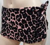 AGENT PROVOCATEUR Black & Pink Tabby Leopard Towelling Bikini Wrap S/M BNWT