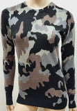 MARKUS LUPFER Merino Wool Camo Camouflage Fine Knitwear Jumper Sweater M
