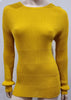 3.1 PHILLIP LIM Mustard Yellow Cotton Blend Ribbed Knitwear Jumper Sweater Top M