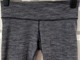 LULULEMON Activewear Grey Blue Black Gym Yoga Pilates Crop Leggings Pants UK8