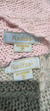 KUDIBAL COPENHAGEN Pink Hat & Green Scarf Metallic Thread Ribbon Detail Knitwear