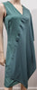 MAISON MARGIELA Turquoise Jade Green V Neck Asymmetrical Layered Dress 42 UK10