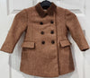 HARRODS CHILPRUFE Vintage Brown Hand Woven Harris Tweed Jacket Coat 18M