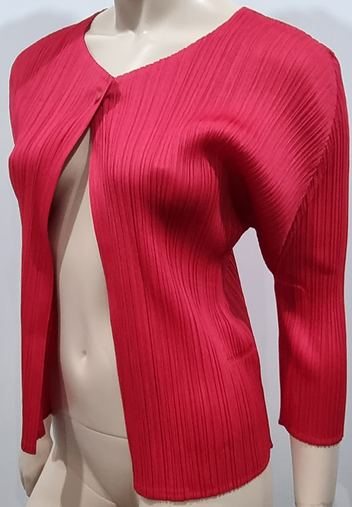 PLEATS PLEASE ISSEY MIYAKE Pink Pleated Blouse Jacket Top 3 UK12 WORN ONCE!