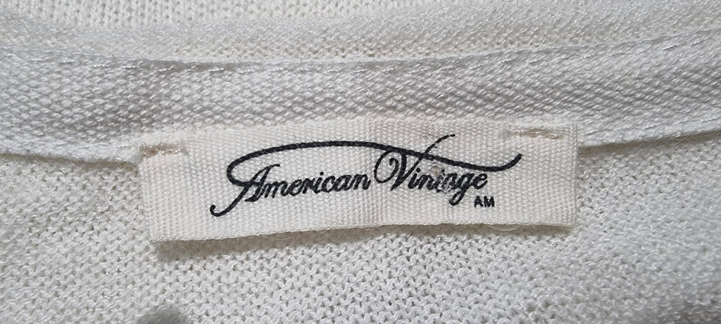 AMERICAN VINTAGE Cream Wide Width Slouchy Knitwear Jumper Sweater Top One Size
