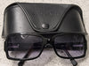 BVLGARI Made In Italy 830 501/11 Black Frame Branded Rectangular Sunglasses w Case