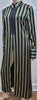 3.1 PHILLIP LIM Black & Multi Colour Striped Collared Long Length Shirt Jacket 8 UK12