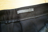 ALEXANDER MCQUEEN Black Fine Rib Textured Evening Trousers / Pants UK12; IT40