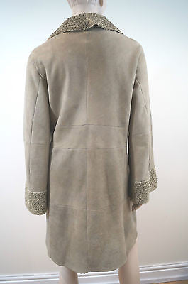 CRISTIANO DI THIENE Made In Italy Reversable Sheepskin & Fabric Coat IT46; UK14