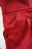 KYRI LONDON Burgundy Red Satin Look Evening Bandeau Boned Dress & Jacket Suit