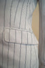 GERARD DAREL Off White & Dark Navy Stripe Lined Summer Blazer Jacket EU38; UK10