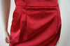 KYRI LONDON Burgundy Red Satin Look Evening Bandeau Boned Dress & Jacket Suit