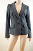 CLASSIQUES ENTIER Dark Grey Pleated Wool Mix Evening Blazer Jacket 10 UK14 BNWT