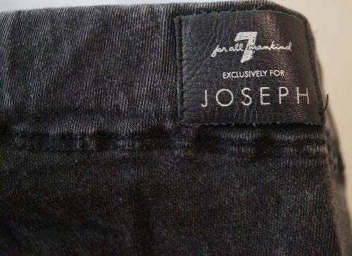 7 FOR ALL MANKIND EXCLUSIVELY FOR JOSEPH Charcoal Grey Cotton Stretch Jeggings