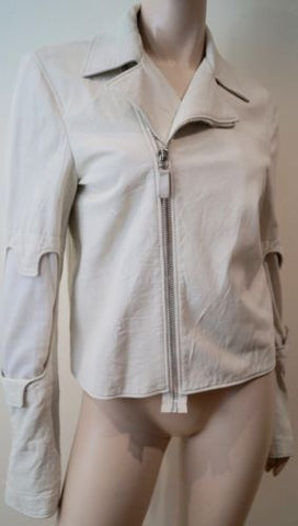HELMUT LANG Cream & Charcoal Grey Abstract Print Strapless Sleeveless Dress UK12