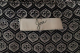 JOIE Purple Grey Black 100% Silk Geometric Print V Neck Long Sleeve Blouse M