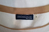 MAGASCHONI Winter White 100% Cotton Fine Knitwear Sleeveless Jumper Sweater M